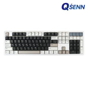 큐센 Q104 PBT 풀윤활 가스켓 유무선 기계식 키보드 사무용 저소음 커스텀 크림치즈축