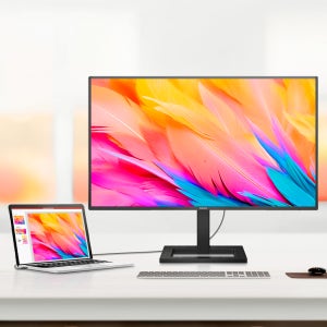 필립스 27E1N1600 QHD USB-C 4면 보더리스 100 높낮이 무결점 모니터