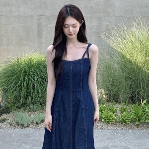 마인드브릿지 [인플루언서PICK] 뷔스티에 데님 원피스 MZOP3208