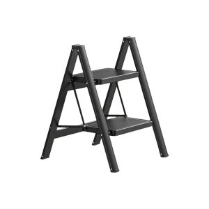 디자인사다리 가정용 A형 접이식 계단형 사다리 150kg 2단, A28(철제)블랙