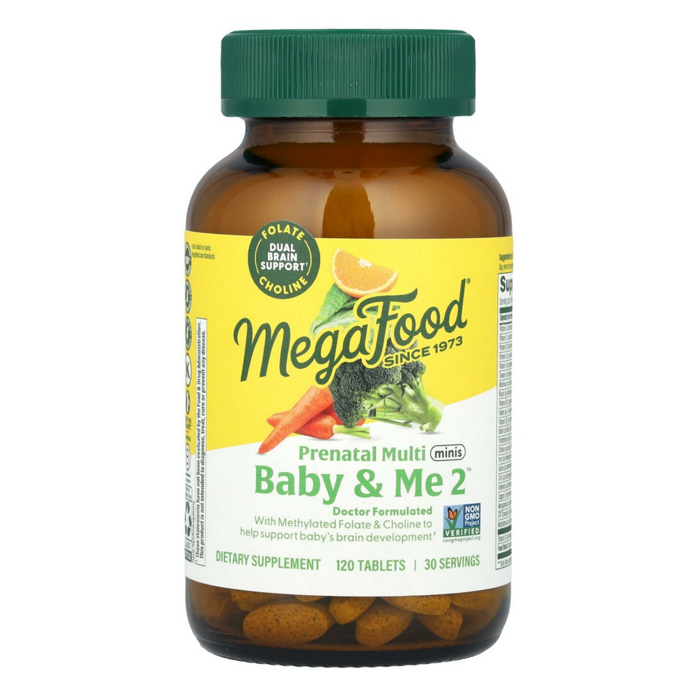 <b>메가푸드</b> MEGAFOOD 베이비 엔 미2 프리네이탈 멀티 미니스 120타블렛