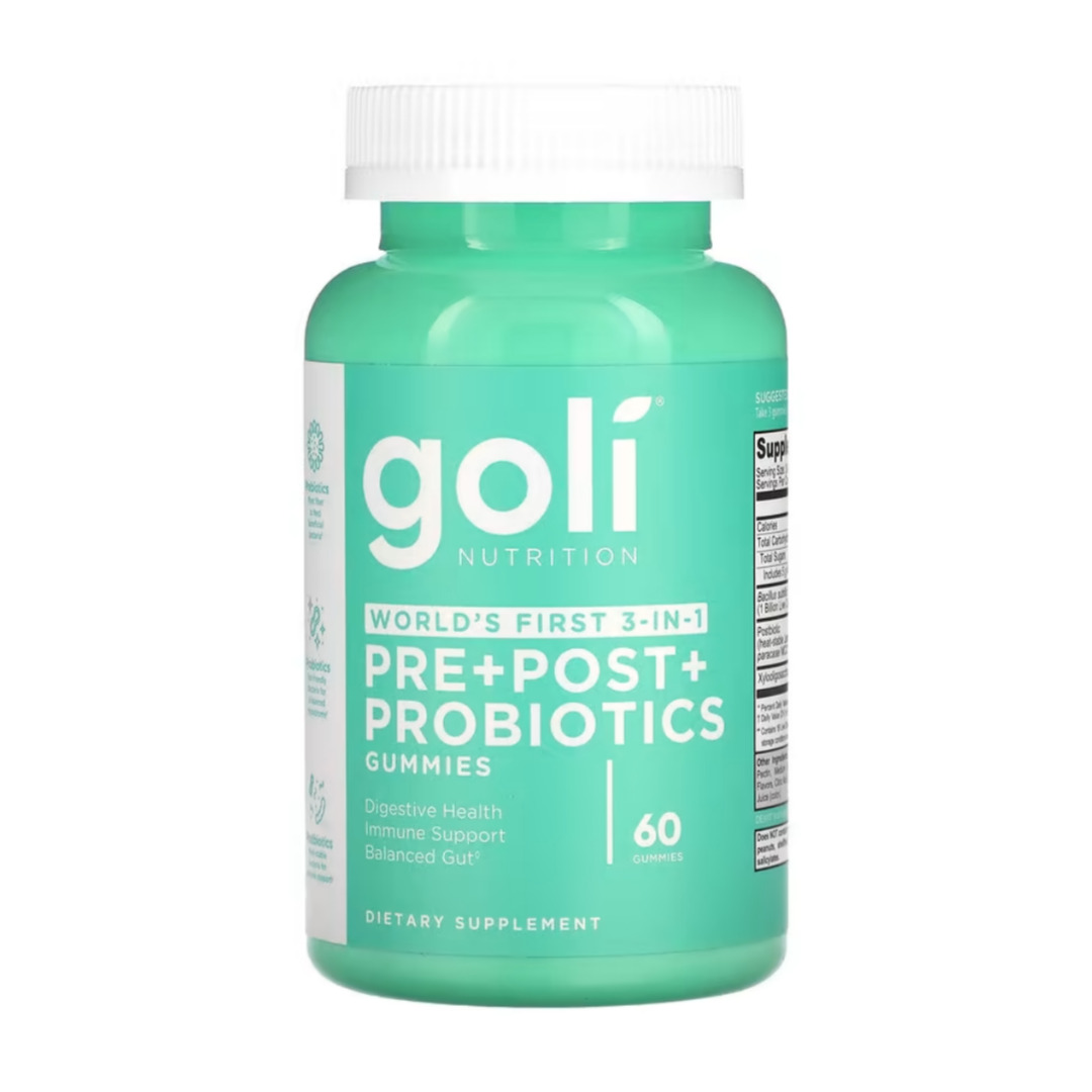 골리 뉴트리션 <b>프리</b> <b>포스트</b> <b>프로 바이오틱스</b> 60구미 젤리 <b>유산균</b> 바실러스서브틸리스3in1