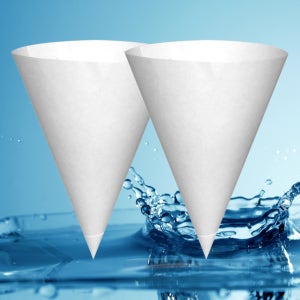 꼬깔컵 8000매 원뿔형 이지 깔대기 정수기 종이컵 생수 일회용