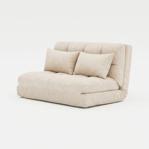 [패브릭] 앰보 2인 좌식 소파베드 1585.0556, 베이지