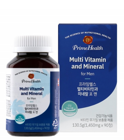 <b>프라임</b>헬스 멀티비타민과 미네랄 포맨 1450mg x 90정