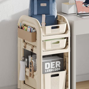 이동식 3단 수납선반 3단 트롤리 바구니 선반 이동트레이