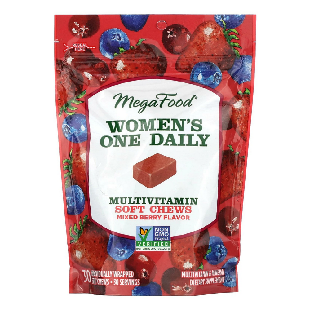 메가푸드 MEGAFOOD 여성용 원데일리 <b>멀티비타민</b> 믹스베리 30<b>소프트</b>츄어블