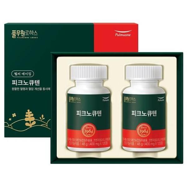 <b>풀무원로하스</b> 피크노큐텐 (2개월분) 400mg 240정 혈행/혈압개선 선물세트 프리미엄