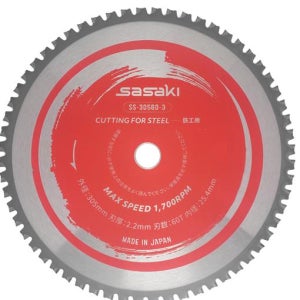 사사키 팁쏘 초경톱날 금속날 절단날 SS-30560-3 (305mm) 12인치