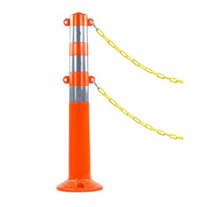 고리형 차선규제봉 H750 체인형탄력봉 [부속자재 포함] TB-20472 우레탄 시선유도봉