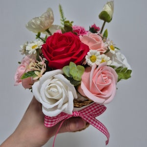 비누꽃 꽃바구니 로즈데이 해피버스 기념일 가족 연인 친구 장미 선물 스승의날 선생님