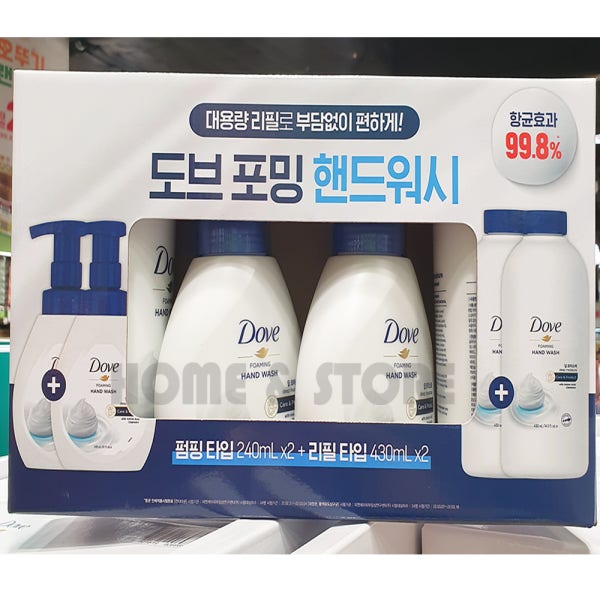 도브 포밍 핸드워시 240mlx2+리필 430mlx2 손세정제 물비누 비누 코스트코