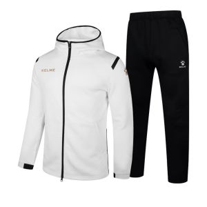 KELME 켈미 트레이닝 점퍼 바지 축구 훈련 아웃도어 방풍 화이트 세트