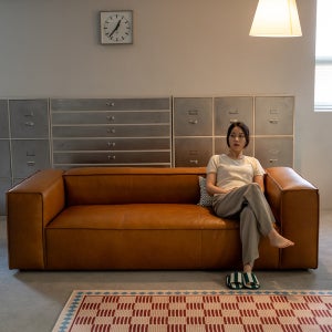 옐로우라이트 PH 28 이태리 내추럴 빈티지 모듈소파 천연면피 전체가죽