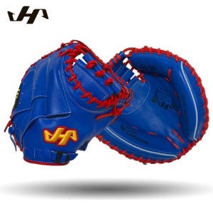 하타케야마 포수 미트 야구 글러브 스페셜오더 34인치 블루/레드 YA-M8