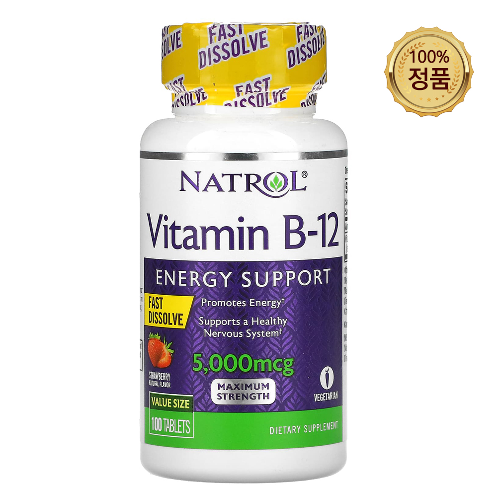 <b>나트롤 비타민 B12</b> 시아노코발라민 5000mg 100타블렛