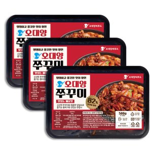 [3팩] 양념쭈꾸미 500g 오대양씨푸드 매운맛 간편조리 HACCP