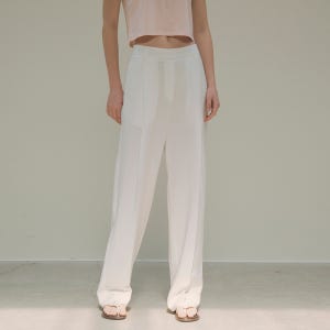 [시야쥬] SIPT7122 라운지 실키 와이드 슬랙스_White