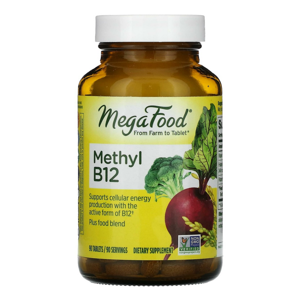 <b>메가푸드</b> MegaFood 메틸 B12 <b>엽산</b> 90타블렛