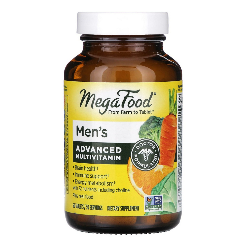 <b>메가푸드</b> MegaFood 맨즈 <b>남성용</b> 어드벤스드 멀티비타민 60타블렛