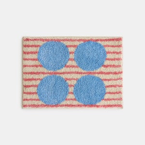 [BWTZ] 보웰 푹신한 롱파일 자카드 발매트 블라인드도트(스카이)