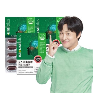 [3개월] 내츄럴플러스 차태현 포스파티딜세린 징코 브레인 은행잎추출물 60캡슐, 3개