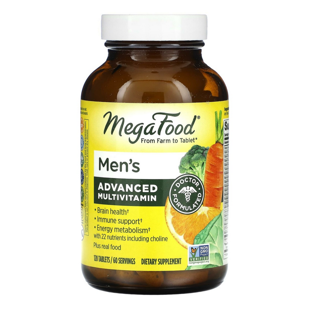 <b>메가푸드</b> MegaFood 맨즈 <b>남성용</b> 어드벤스드 멀티비타민 120타블렛
