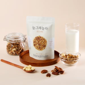 늘그래놀라 넛츠 오리지널 수제 그래놀라 200g 단백질 견과류 시리얼 그릭요거트 토핑