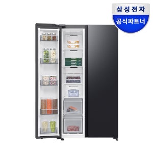 삼성 비스포크 양문형 냉장고 AI RS70F65Q2F 프리스탠딩 651리터 젠틀블랙