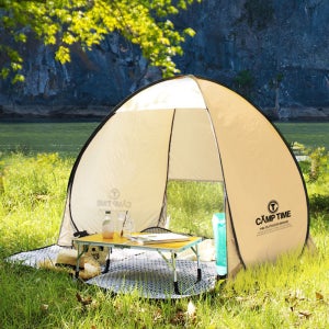 캠프타임 캠핑 한강 비치 공원 피크닉 원터치 팝업 자동 그늘막 텐트 쉘터 팝업STP3S샌드
