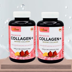 바이원 프리미엄 캐나다 저분자 어류 피쉬 마린 콜라겐 플러스 700mg 180캡슐, 2개
