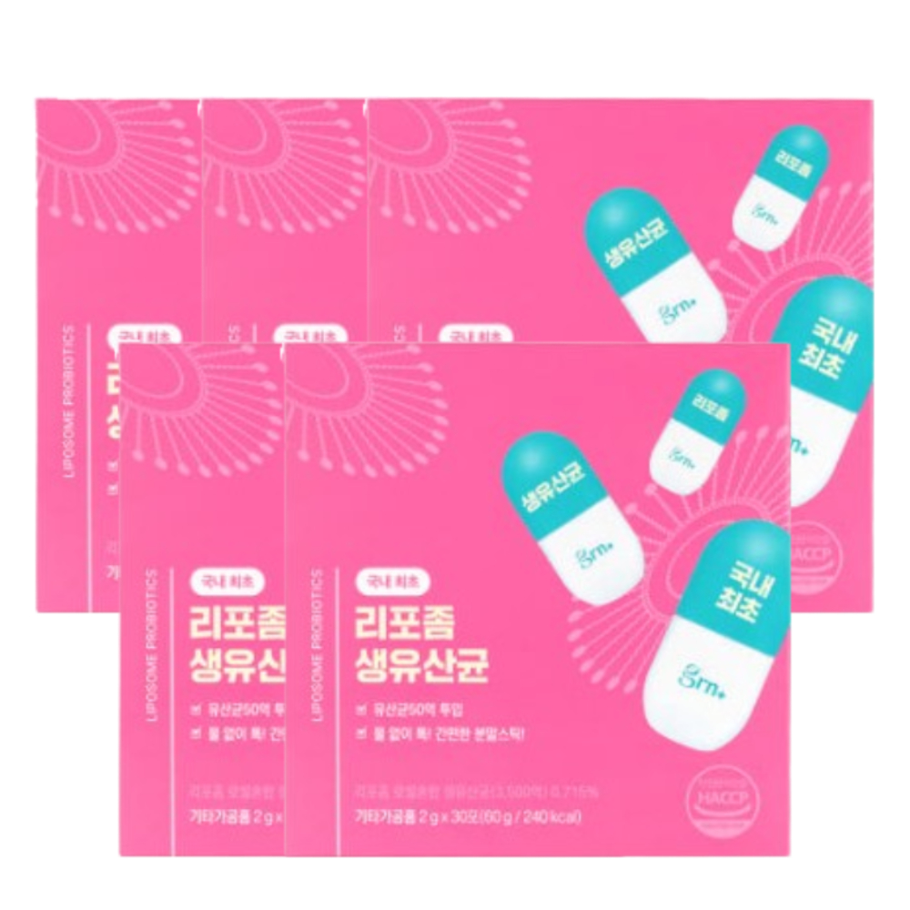 <b>GRN</b> 리포좀 생유산균 분말 배변활동 장 건강 30포 X5