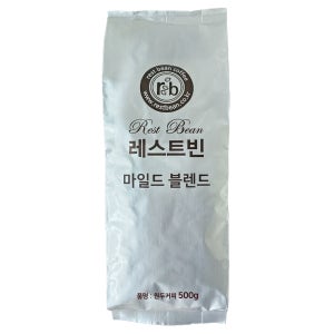 [500g 추가증정] 레스트빈 원두커피 500g 대량 마일드 블렌드 원두콩상태