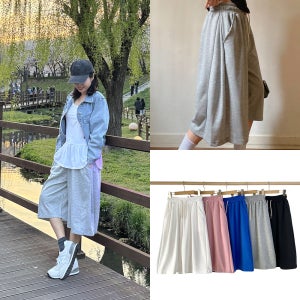 버뮤다 팬츠 7부 트레이닝 반바지 루즈핏 남자 여자 커플바지