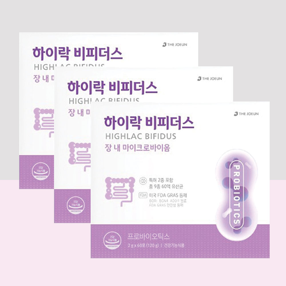 <b>더좋은</b> 하이락 비피더스 <b>프로바이오틱스</b>유산균 2g 60포X 3 약들약 고약사