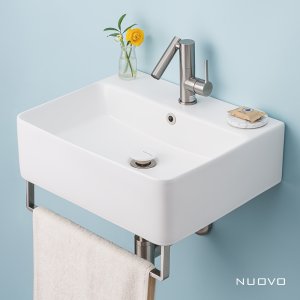 누오보 세면대 무광 화이트 벽걸이 세면기 NU6050MW