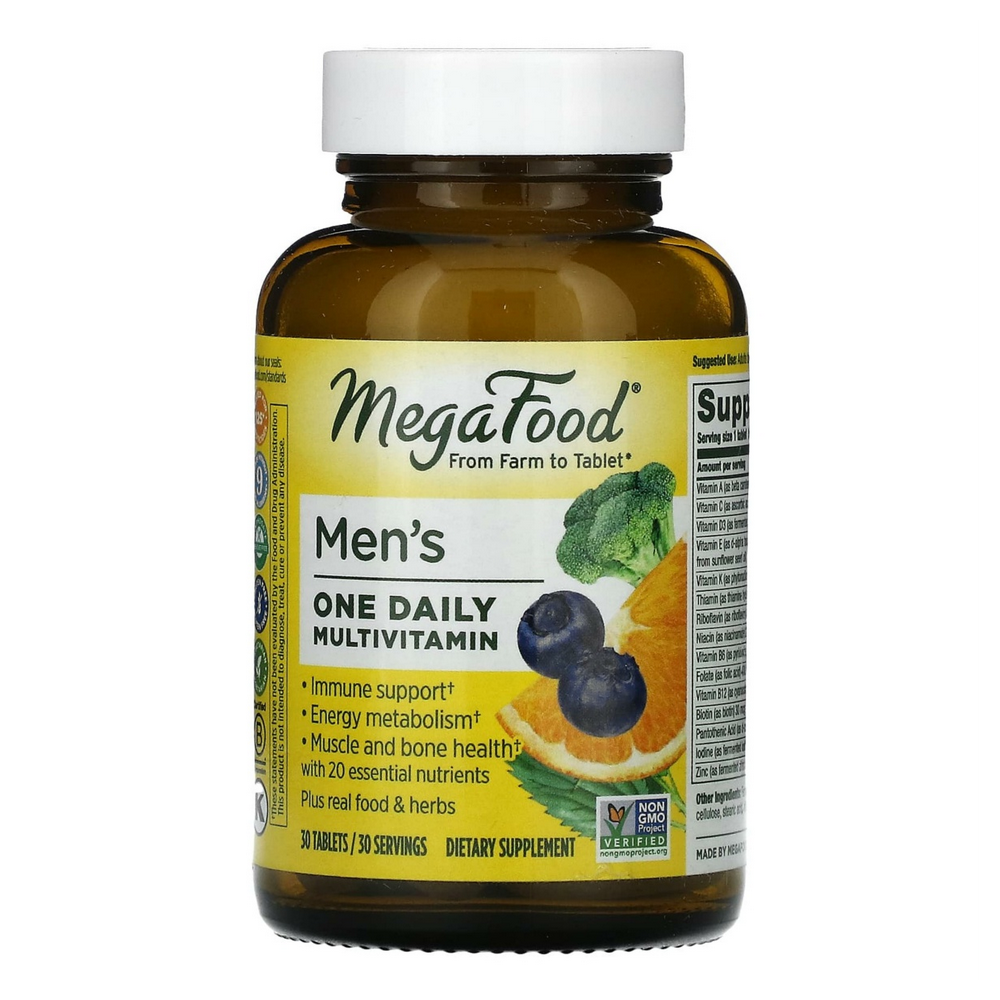 <b>메가푸드</b> MegaFood 맨즈 <b>남성용</b> 원데일리 멀티비타민 30타블렛