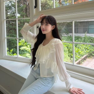 [제로스트릿][4컬러] 오로라 리본 블라우스 AURORA RIBBON BLOUSE