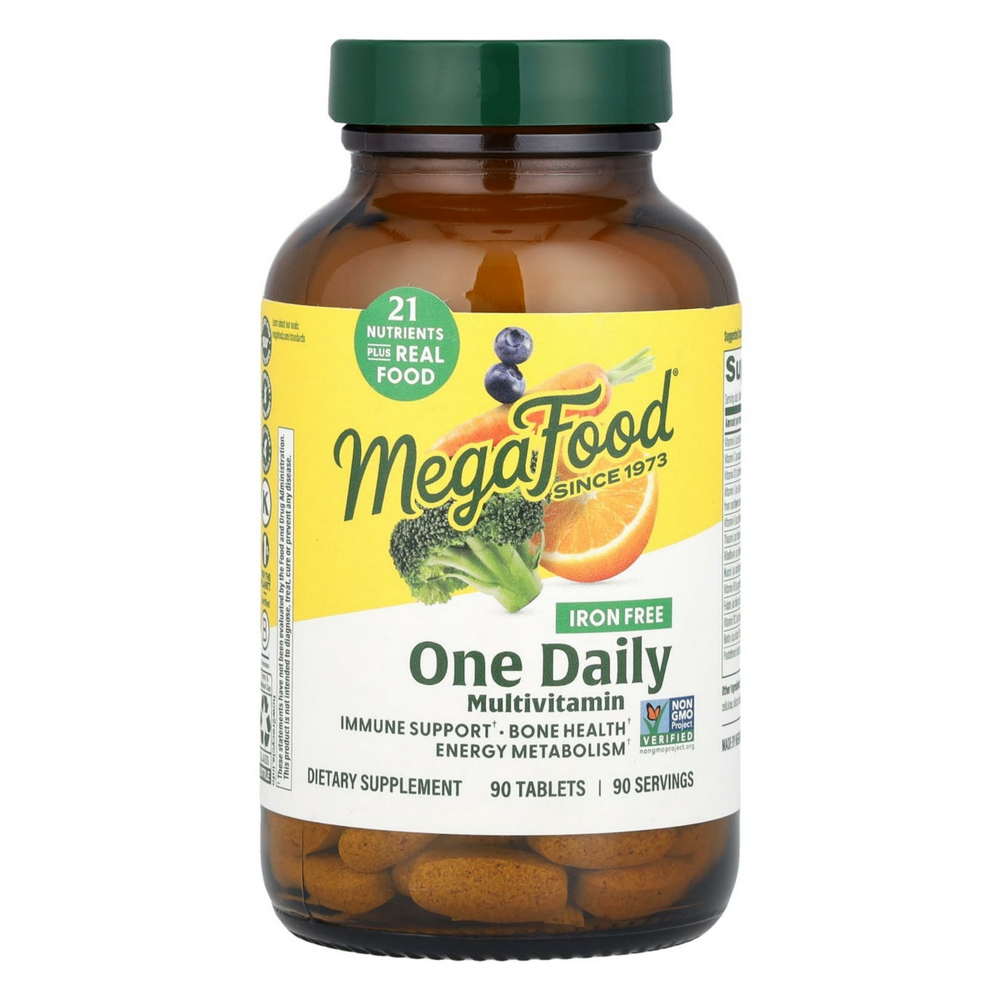 메가푸드 MegaFood <b>원데일리</b> 멀티비타민 <b>아이언 프리</b> 90타블렛