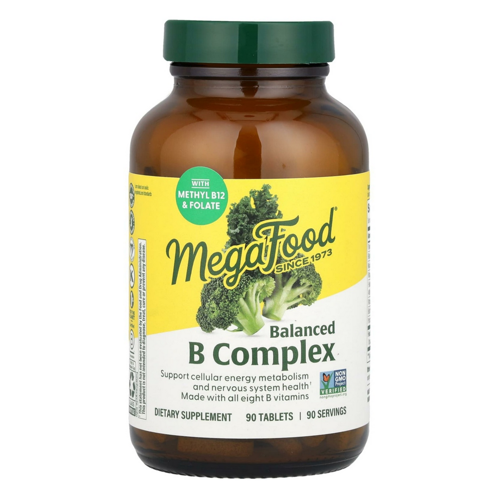 <b>메가푸드</b> MegaFood 밸런스드 B 컴플렉스 비타민B복합체 90타블렛