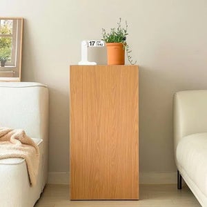 도어형미니수납징 도어있는수납장 여닫이수납장 침실 원룸 나무 우드 안방 침대 사이드