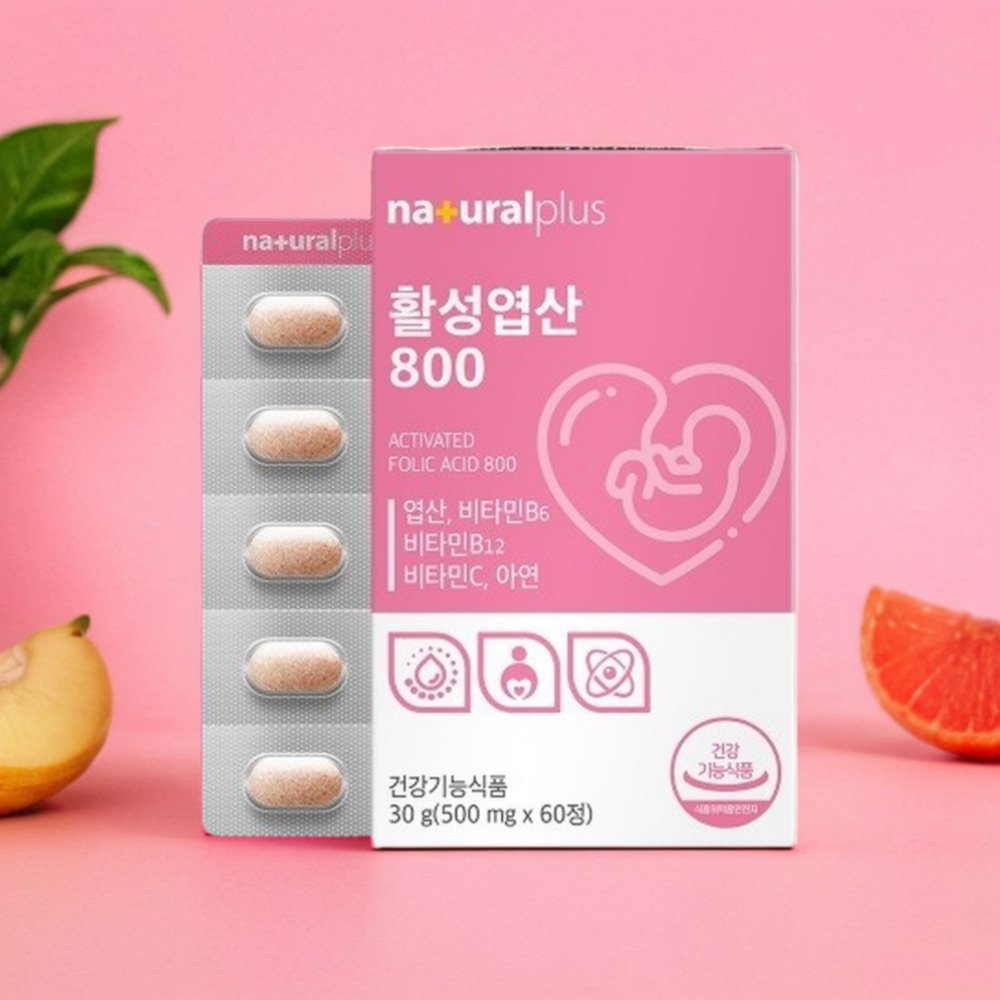 <b>프리솔라</b>엽산 활성형엽산 활성엽산 60정, 1개