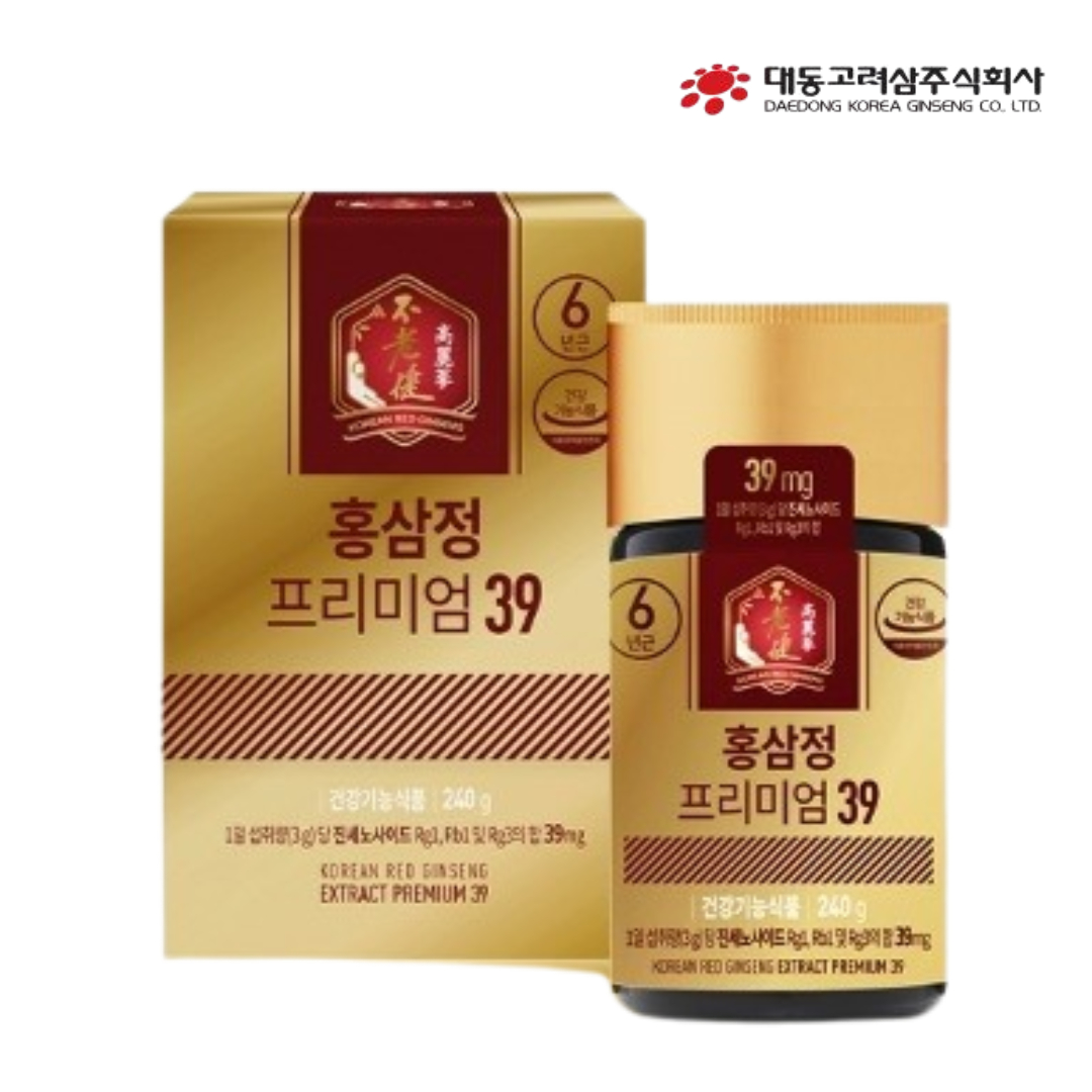 <b>대동고려삼</b> 홍삼정 프리미엄39 농축액 240g 고함량 진세노이드 갱년기여성 <b>기억력</b>개선
