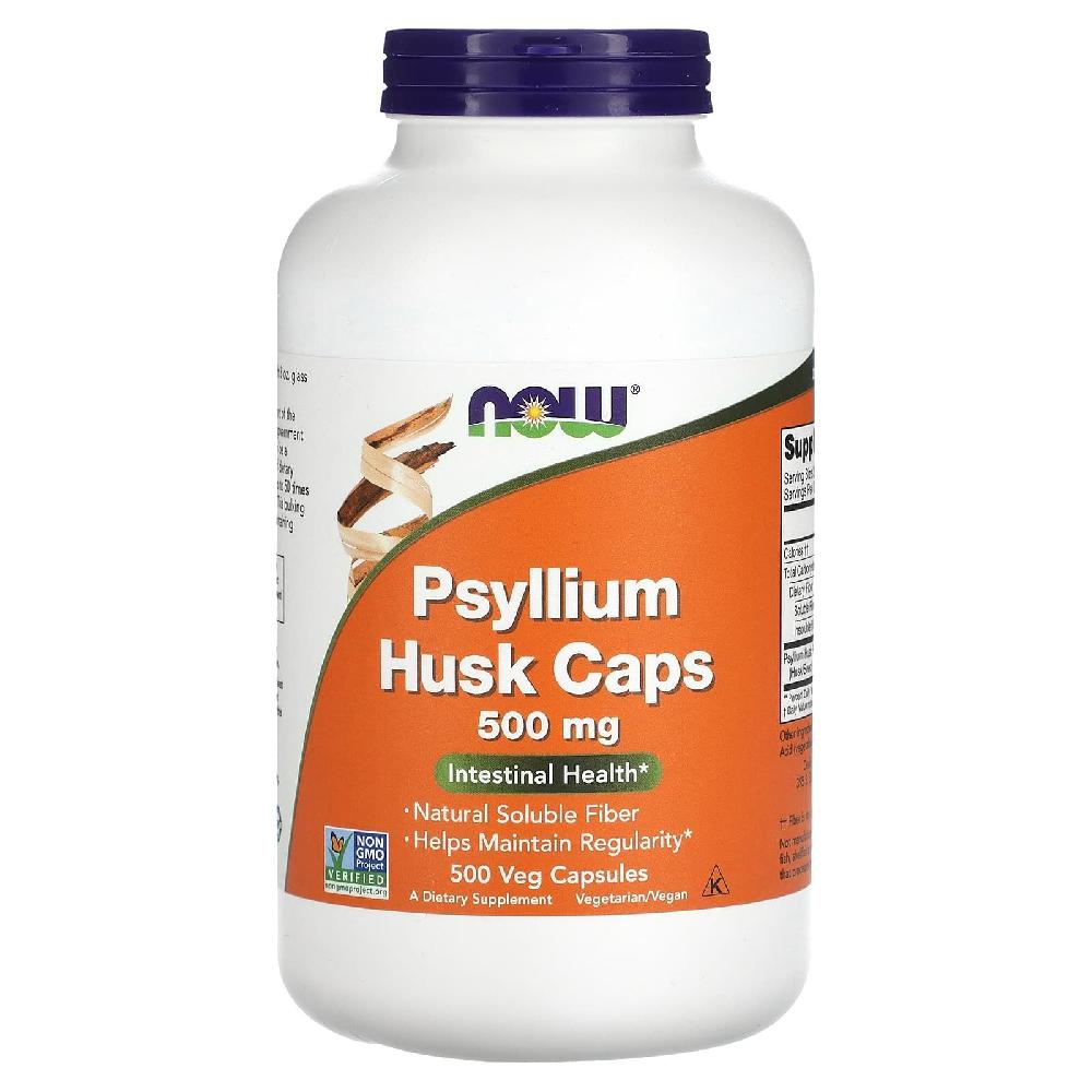 나우푸드 차전자피 <b>Psyllium Husk</b> Caps 500mg 베지캡슐 500정