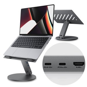 노트북 거치대 6in1 USB 허브형 높이 조절 받침대 스탠드 LD204H
