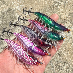 무겐 무한 리얼 새우에기 90mm 갑오징어 한치 쭈꾸미 문어 에기