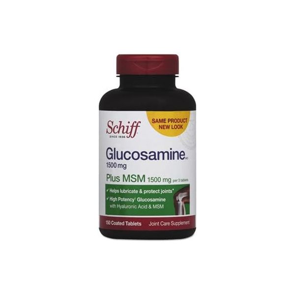 글루코사민 <b>연골</b> <b>쉬프</b> 1500mg 플러스 MSM 히알루론산 150정 (12팩)