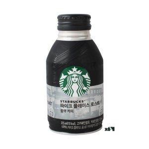 스타벅스 블랙커피 파이크플레이스 로스트 병커피 별다방 275ml, 6개