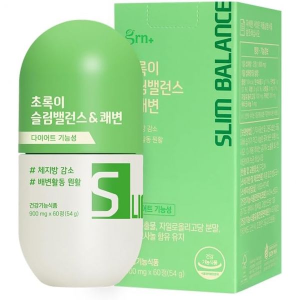 <b>GRN</b> 【】公式ショップ 【正規品】 スリムバランス ・グリーン 緑茶カテキン 900㎎ｘ60粒 30日分 韓国ダイエット ダイエットサプリ