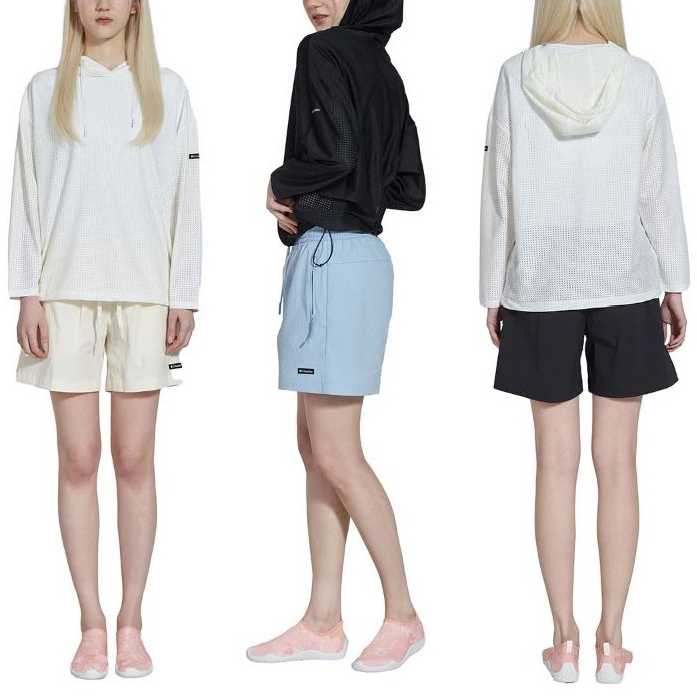 컬럼비아 여성 스윔 커버업 후디 수영복 래쉬가드 상의 여자 비치웨어